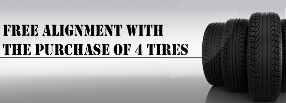 Free Alignment With The Purchase Of 4 New Tires